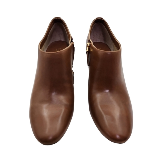 Lauren Ralph Lauren Women's Polo Tan Aubree Leather Ankle Bootie - 10 B - Picture 3 of 8